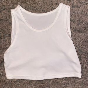 White cropped tank top